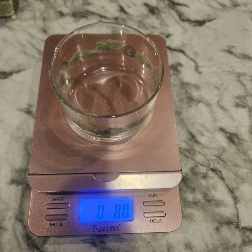 Vintage Clear Glass‎ Grape & Leaf Dessert Bowl | Small Serving Bowl